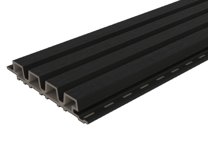 Gevelbekleding castellation PRO35 | 3,3 x 21,5 x 290 cm | Ebony zwart