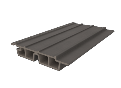 NewTechWood HKC co-extrusie Castellation PRO65 gevelbekleding, 3,3 x 18 x 290 cm, Silver Gray.
