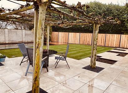 Douglas tuinscherm | 19 planks | 180x180 cm | 16x140 mm