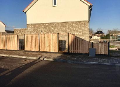 Douglas tuinscherm | 21 planks | 180x180 cm | 16x140 mm