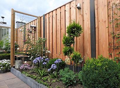 Douglas tuinscherm | 23 planks | 180x180 cm | 16x140 mm