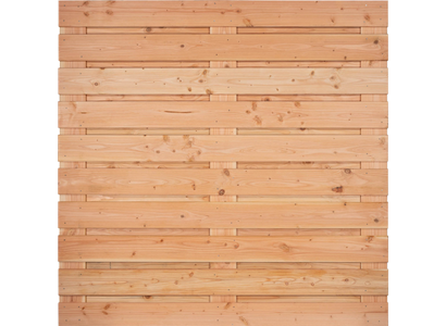 Douglas tuinscherm | Horizontaal | 23 planks | 180x180 cm | 18 x 150mm
