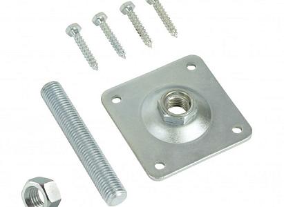 Set voor betonpoer incl. draadstang 100x100mm (verstelbare moer M16) [5mm] Galvanisch verzinkt