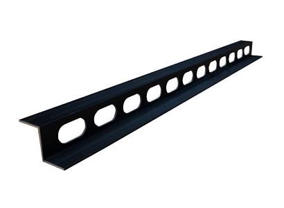 Aluminium S-profiel ventilatielat t.b.v. wandbekleding, 2,5 x 6 x 300 cm, zwart (RAL 9005).