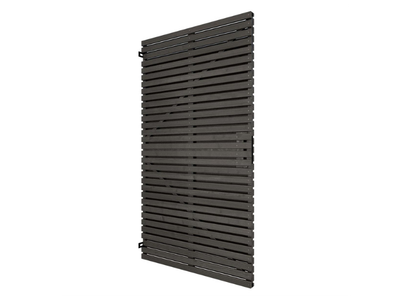 Grenen geschaafd latten deur op verstelbaar frame, horizontaal, 178 X 99 x 5 cm, zwart gespoten