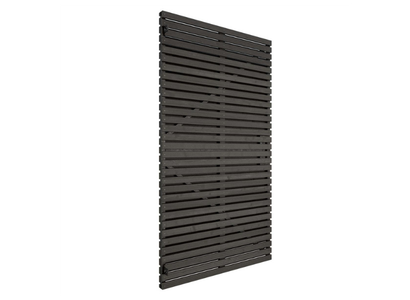 Grenen geschaafd latten deur op verstelbaar frame, horizontaal, 178 X 99 x 5 cm, zwart gespoten