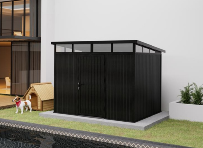 NewTechWood berging met enkele deur, 283 x 210 cm, Ebony zwart