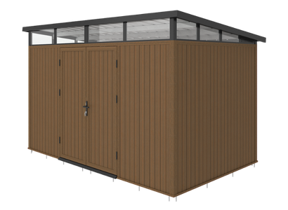 NewTechWood berging met dubbele deur, 344 x 210 cm, Teak