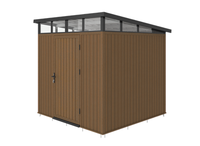 NewTechWood berging met enkele deur, 222 x 210 cm, Teak