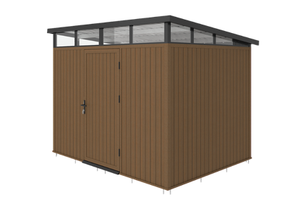 NewTechWood berging met enkele deur, 283 x 210 cm, Teak