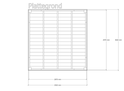 Douglas overkapping | 302 x 292 cm | Origin 1