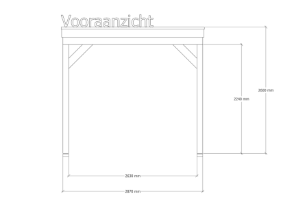 Douglas overkapping | 302 x 292 cm | Origin 1