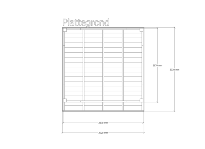 Douglas overkapping | 302 x 292 cm | Pure 1