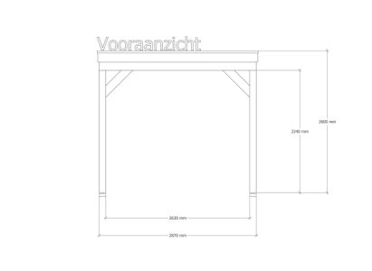 Douglas overkapping | 302 x 292 cm | Pure 1