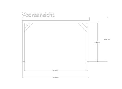 Douglas overkapping | 302 x 392 cm | Pure 1