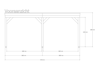 Douglas overkapping | 302 x 578 cm | Pure 1