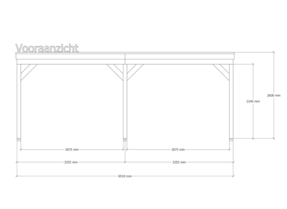 Douglas overkapping | 302 x 656 cm | Pure 1