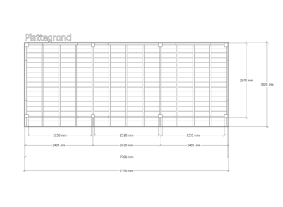 Douglas overkapping | 302 x 735 cm | Pure 1