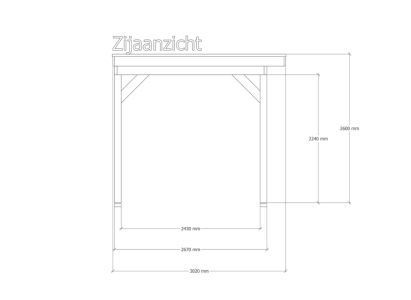 Douglas overkapping | 302 x 981 cm | Pure 1