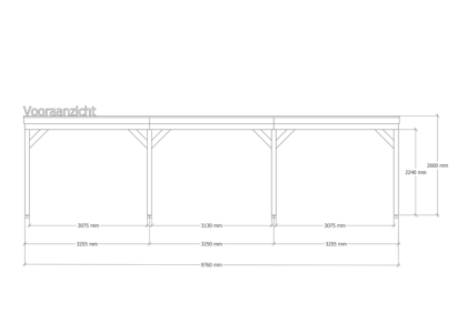 Douglas overkapping | 302 x 981 cm | Pure 1