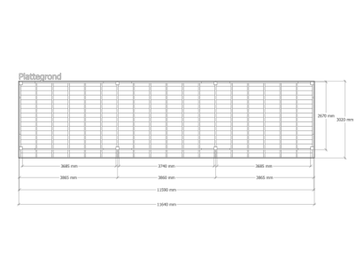 Douglas overkapping | 302 x 1164 cm | Pure 1
