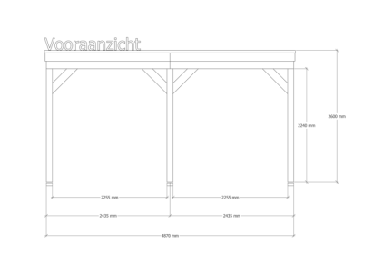 Douglas overkapping | 402 x 492 cm | Pure 1