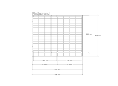 Douglas overkapping | 402 x 492 cm | Pure 1