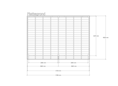 Douglas overkapping | 402 x 578 cm | Pure 1