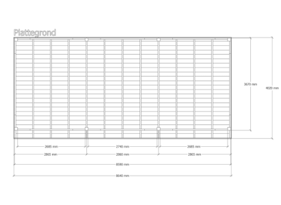 Douglas overkapping | 402 x 864 cm | Pure 1