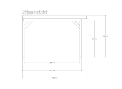 Douglas overkapping | 402 x 981 cm | Pure 1