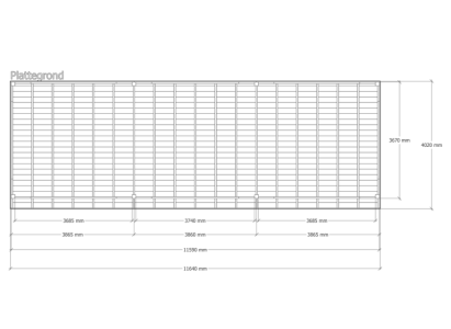 Douglas overkapping | 402 x 1164 cm | Pure 1