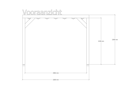 Douglas pergola | 234 x 320 cm | Origin 1