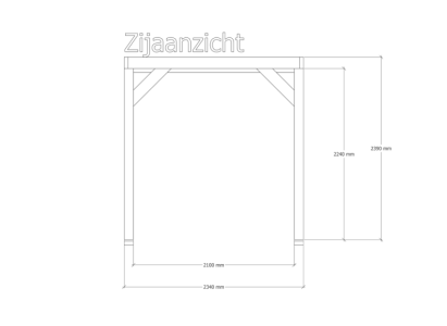 Douglas pergola | 234 x 320 cm | Origin 1