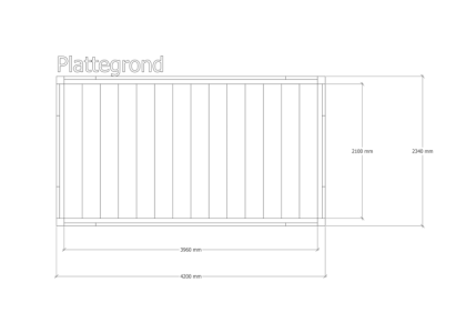 Douglas pergola | 234 x 420 cm | Origin 1