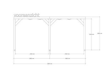 Douglas pergola | 234 x 520 cm | Origin 1