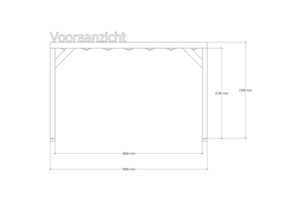 Douglas pergola | 404 x 390 cm | Origin 1