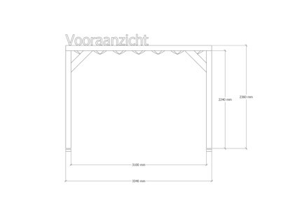 Douglas pergola | 324 x 334 cm | Pure 1