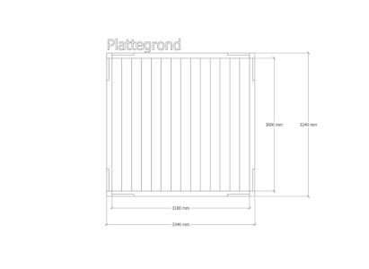 Douglas pergola | 324 x 334 cm | Pure 1
