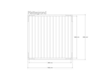 Douglas pergola | 404 x 404 cm | Pure 1