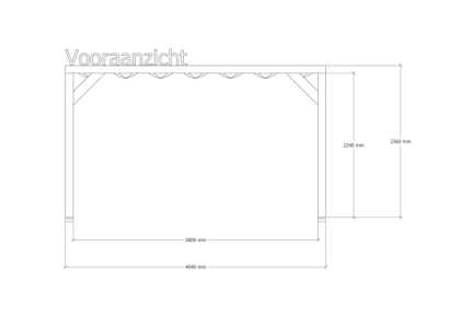 Douglas pergola | 404 x 404 cm | Pure 1