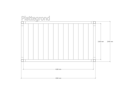 Douglas pergola | 234 x 434 cm | Living 1