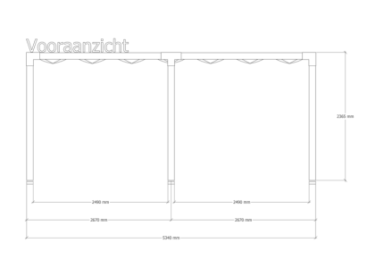 Douglas pergola | 234 x 534 cm | Living 1
