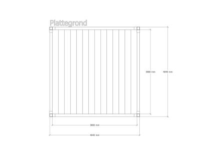 Douglas pergola | 404 x 404 cm | Living 1