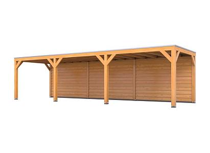 Douglas overkapping | 307 x 986 cm | Achterwand | Living 1