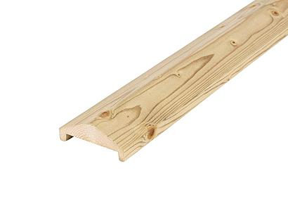 Vuren afdeklat 3,5 x 8,5 x 180 cm | geïmpregneerd | piramide | sponning