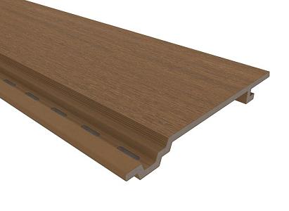 NewTechWood HKC wandbekleding vlak, 1,9 x 18,8 x 300 cm (wb 15,3 cm), Teak