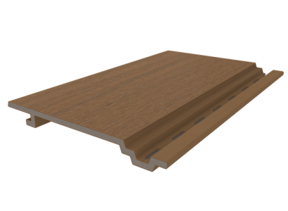 NewTechWood HKC wandbekleding vlak, 1,9 x 18,8 x 400 cm (wb 15,3 cm), Teak