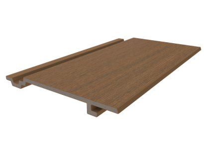 NewTechWood HKC wandbekleding vlak, 1,9 x 18,8 x 400 cm (wb 15,3 cm), Teak