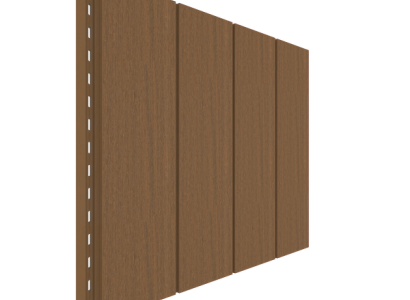 NewTechWood HKC wandbekleding vlak, 1,9 x 18,8 x 400 cm (wb 15,3 cm), Teak