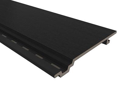 NewTechWood HKC wandbekleding vlak, 1,9 x 18,8 x 400 cm (wb 15,3 cm), Ebony zwart